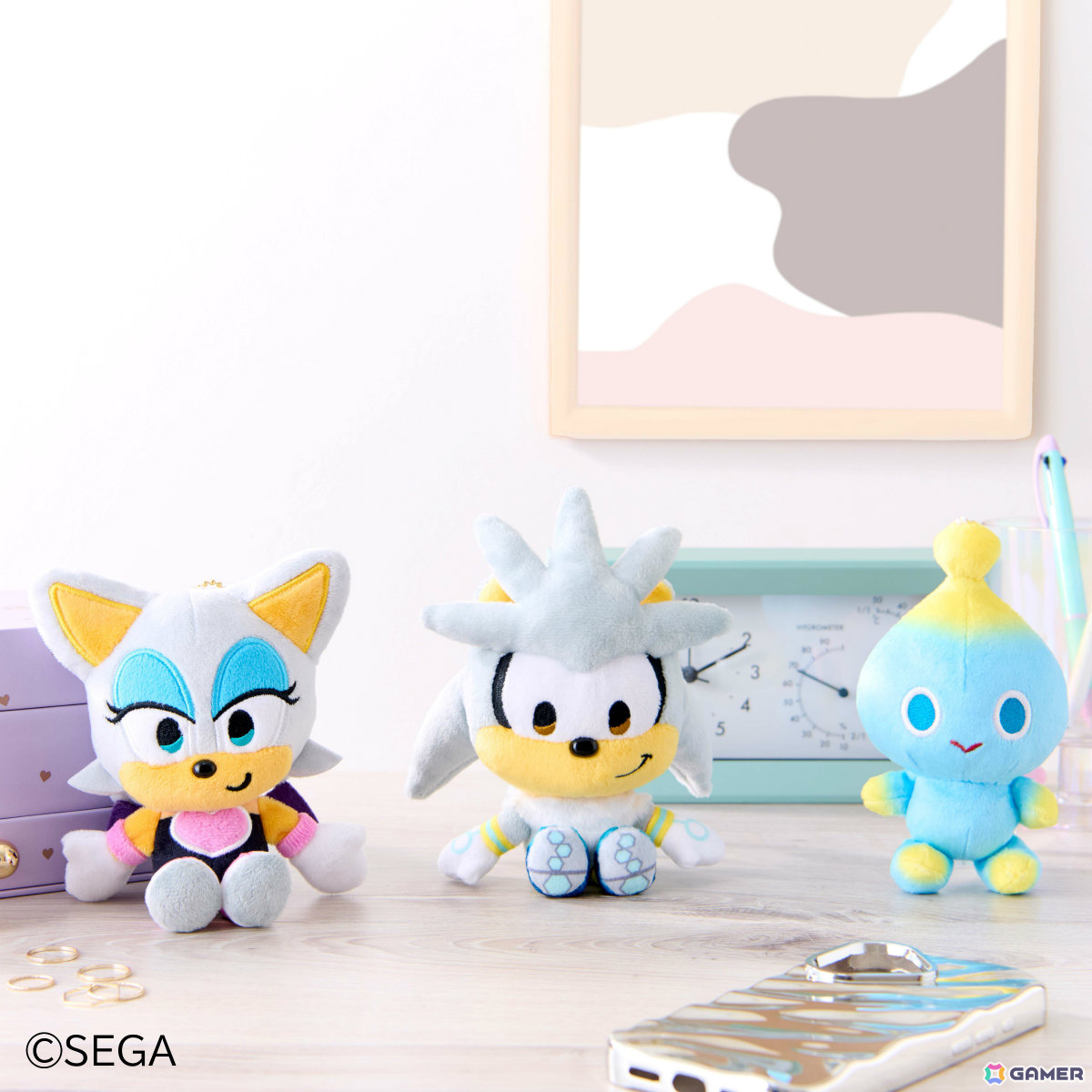 「SONIC & FRIENDS」×「サンリオキャラクターズ」のコラボ商品「ふわふわフィギュア(Enjoy/Relax)」が登場!の画像