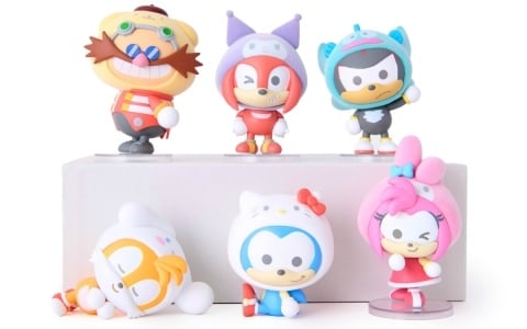 「SONIC ＆ FRIENDS」×「サンリオキャラクターズ」のコラボ商品「ふわふわフィギュア（Enjoy／Relax）」が登場！