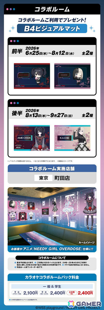アニメ「NEEDY GIRL OVERDOSE」×ラウンドワンのコラボが6月25日より各店舗で開催！超てんちゃん、あめちゃん、かちぇの描きおろしグッズを販売の画像11