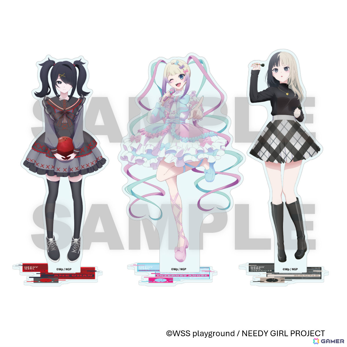 アニメ「NEEDY GIRL OVERDOSE」×ラウンドワンのコラボが6月25日より各店舗で開催!超てんちゃん、あめちゃん、かちぇの描きおろしグッズを販売の画像