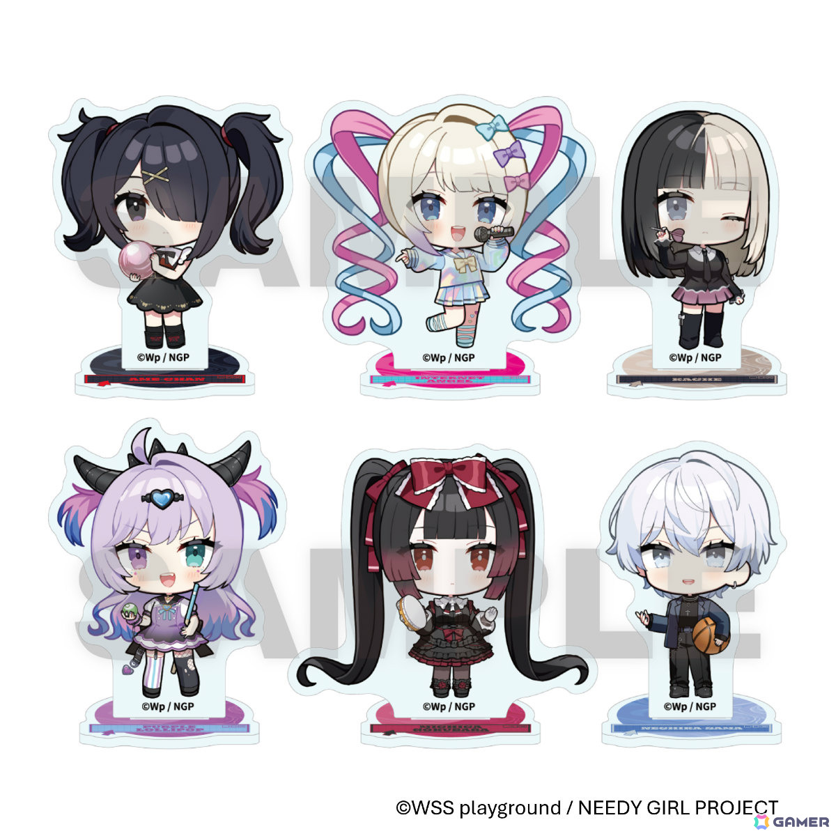 アニメ「NEEDY GIRL OVERDOSE」×ラウンドワンのコラボが6月25日より各店舗で開催!超てんちゃん、あめちゃん、かちぇの描きおろしグッズを販売の画像