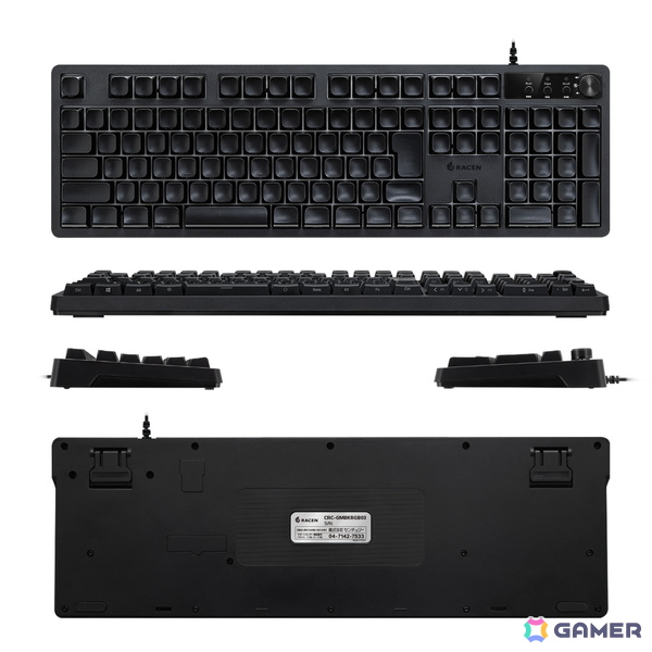「RACEN メンブレン式ゲーミングキーボード Blink」が近日発売!音量調整ダイヤルや側面印字キーキャップを採用の画像