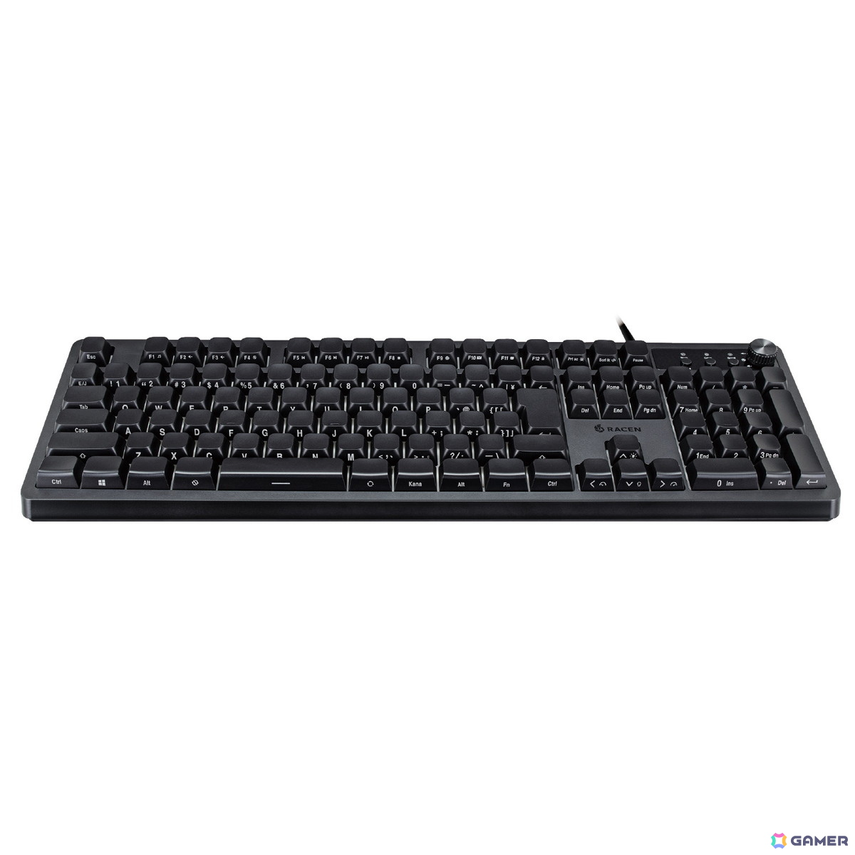 「RACEN メンブレン式ゲーミングキーボード Blink」が近日発売！音量調整ダイヤルや側面印字キーキャップを採用の画像3