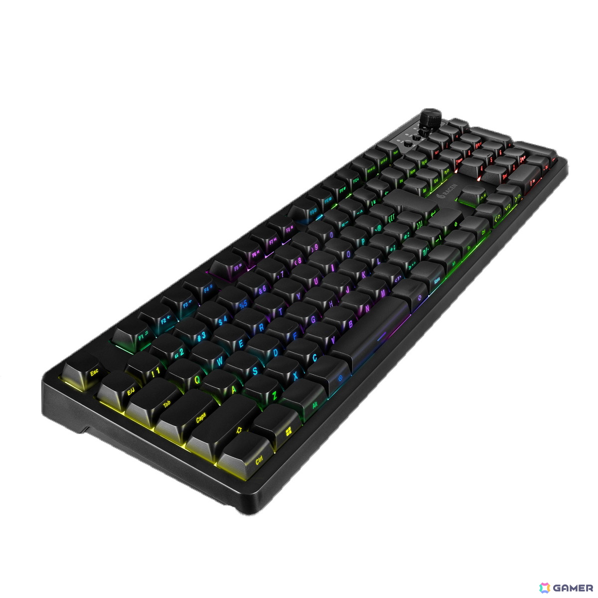 「RACEN メンブレン式ゲーミングキーボード Blink」が近日発売！音量調整ダイヤルや側面印字キーキャップを採用の画像5