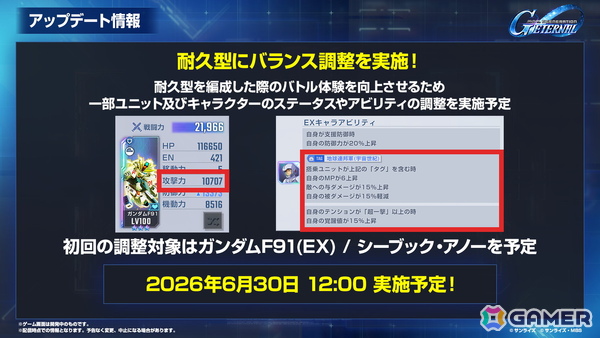 「SDガンダム ジージェネレーション エターナル」のロードマップ公開！「機動戦士ガンダムF91」追加やDMM GAMES版配信が決定の画像