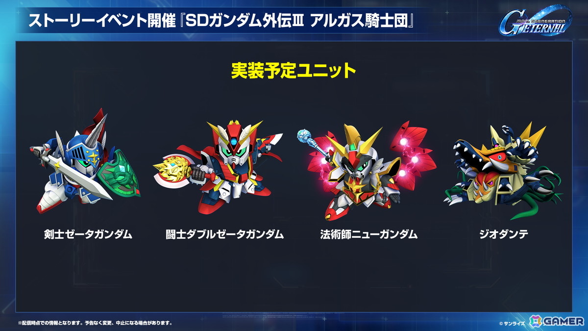 「SDガンダム ジージェネレーション エターナル」のロードマップ公開！「機動戦士ガンダムF91」追加やDMM GAMES版配信が決定の画像17