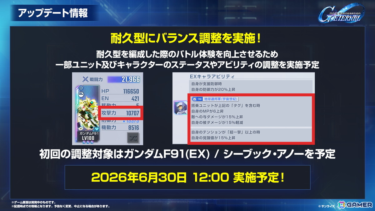 「SDガンダム ジージェネレーション エターナル」のロードマップ公開！「機動戦士ガンダムF91」追加やDMM GAMES版配信が決定の画像28