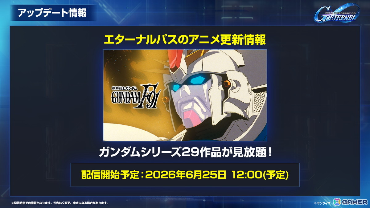 「SDガンダム ジージェネレーション エターナル」のロードマップ公開！「機動戦士ガンダムF91」追加やDMM GAMES版配信が決定の画像30