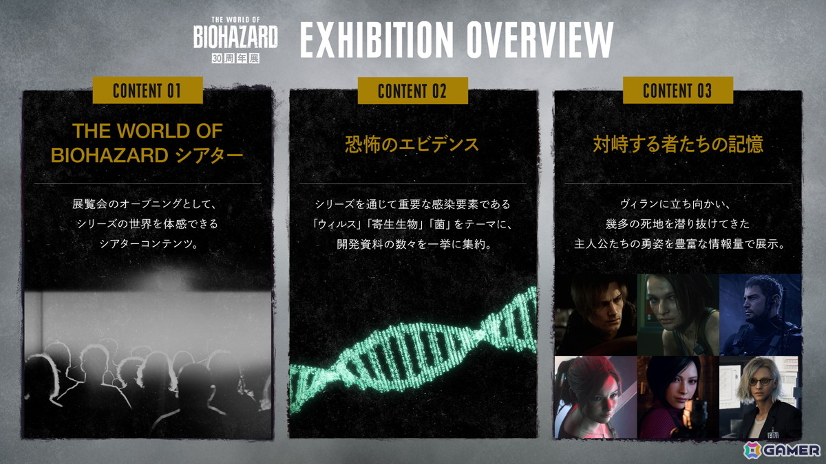 「バイオハザード」世界初の大型展覧会「THE WORLD OF BIOHAZARD 30周年展」が渋谷で10月30日より開催！キービジュアルや特典付きチケットの情報が公開の画像