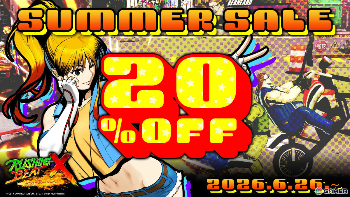 「RUSHING BEAT X」2人対戦を楽しめる「VSモード」が実装！Switch 2/Xbox Series X|S/Steam版の20％オフセールも開催の画像