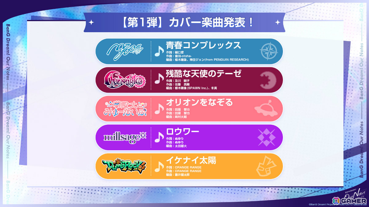 「BanG Dream! Our Notes」事前登録受付が開始！パーティ対戦型「撃奏ライブ」や劇的な進化を遂げたシネマティックストーリーパートなどを紹介の画像