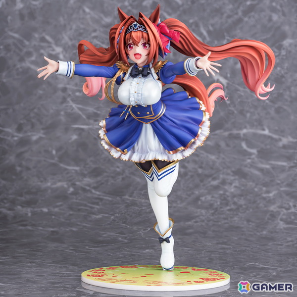 「ウマ娘」のサポートカード［緋色の君へ風が吹く］をモチーフにダイワスカーレットが1/7スケールでフィギュア化！オプションのジュエルシールで情景感がアップの画像1