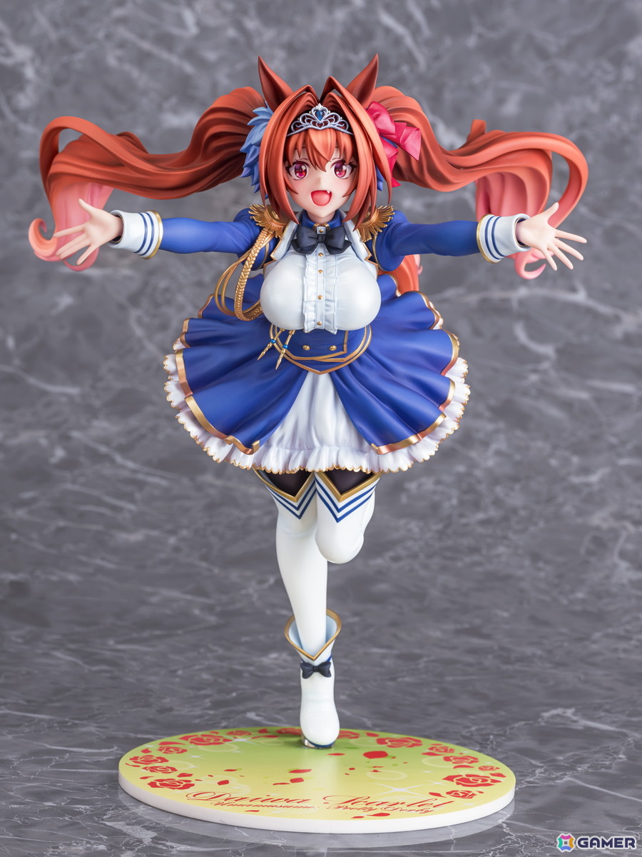 「ウマ娘」のサポートカード［緋色の君へ風が吹く］をモチーフにダイワスカーレットが1/7スケールでフィギュア化！オプションのジュエルシールで情景感がアップの画像