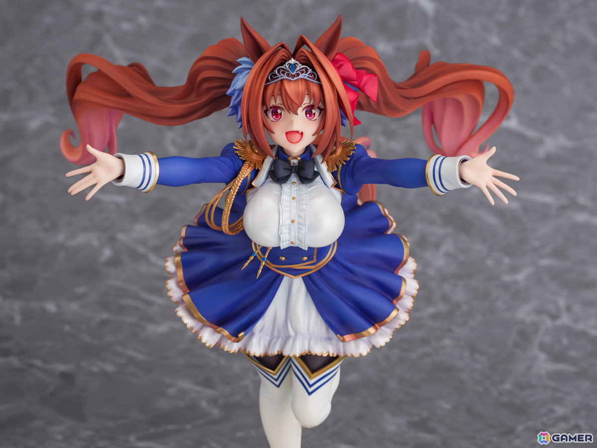 「ウマ娘」のサポートカード［緋色の君へ風が吹く］をモチーフにダイワスカーレットが1/7スケールでフィギュア化！オプションのジュエルシールで情景感がアップの画像