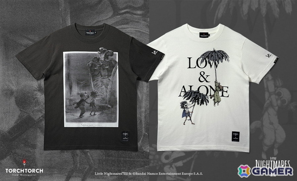 TORCH TORCHと「リトルナイトメア3」のコラボレーションアパレルが登場！ロゥとアローンが描かれたTシャツに加え、シリーズ前2作のアパレルも再販の画像1