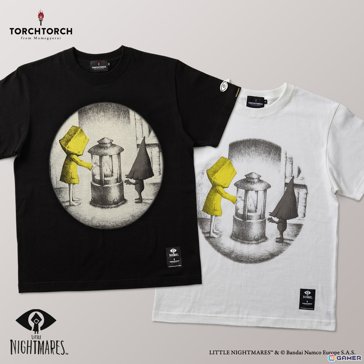 TORCH TORCHと「リトルナイトメア3」のコラボレーションアパレルが登場！ロゥとアローンが描かれたTシャツに加え、シリーズ前2作のアパレルも再販の画像