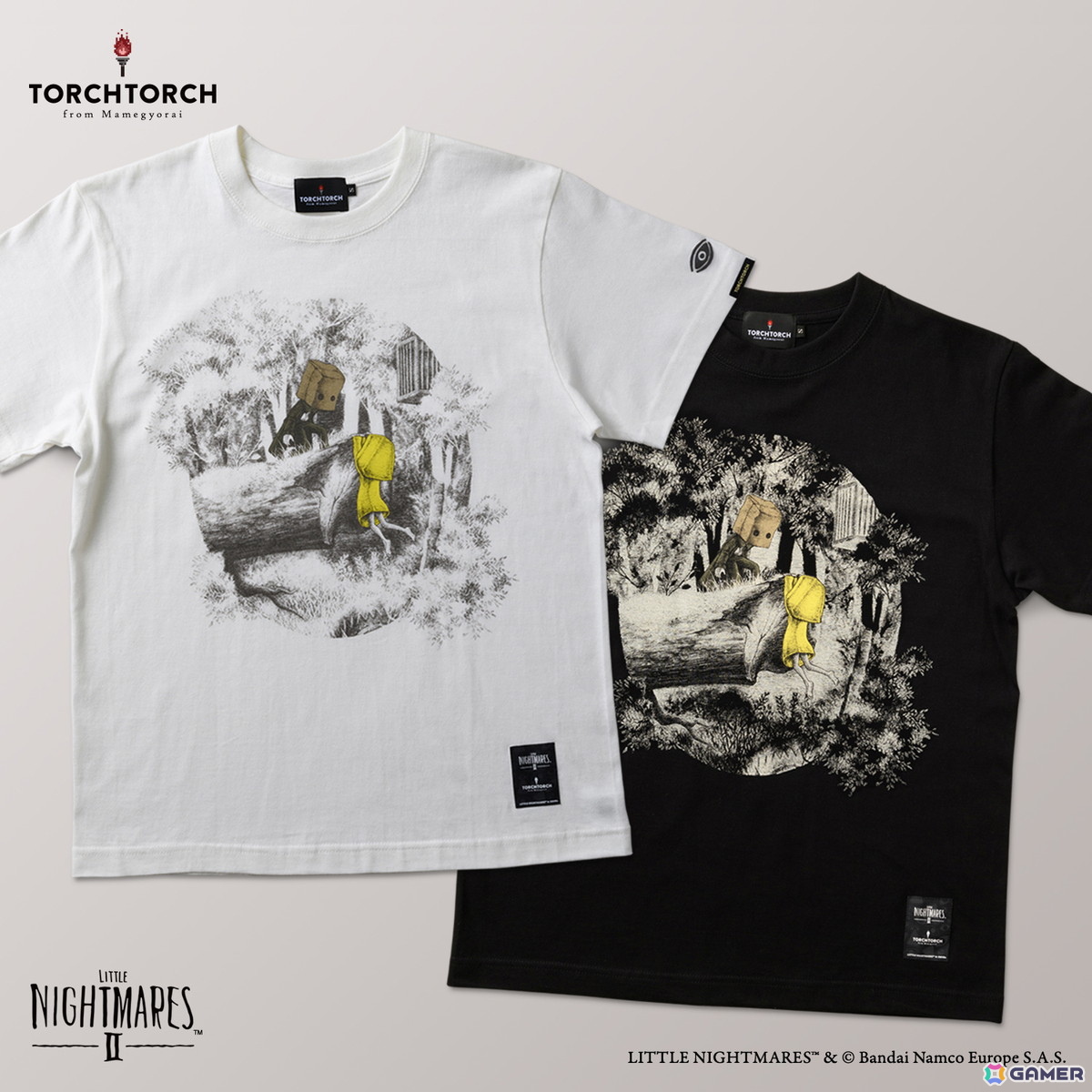 TORCH TORCHと「リトルナイトメア3」のコラボレーションアパレルが登場！ロゥとアローンが描かれたTシャツに加え、シリーズ前2作のアパレルも再販の画像