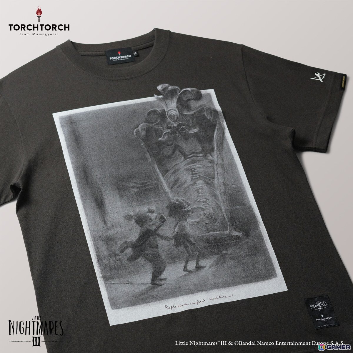 TORCH TORCHと「リトルナイトメア3」のコラボレーションアパレルが登場！ロゥとアローンが描かれたTシャツに加え、シリーズ前2作のアパレルも再販の画像