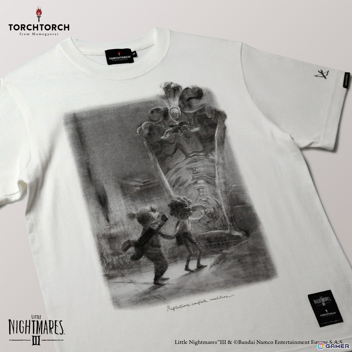 TORCH TORCHと「リトルナイトメア3」のコラボレーションアパレルが登場！ロゥとアローンが描かれたTシャツに加え、シリーズ前2作のアパレルも再販の画像