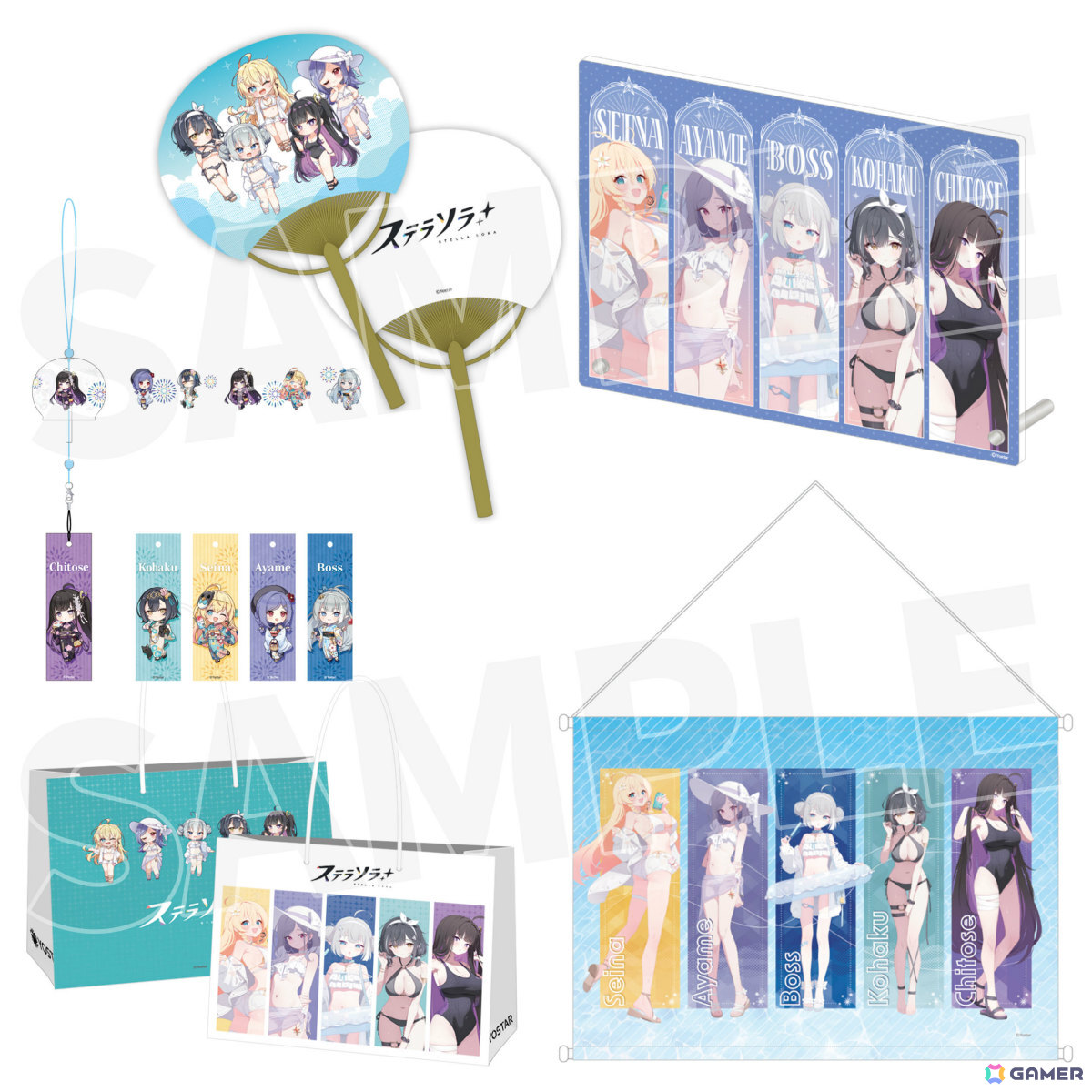 「アズールプロミリア」がコミケ108に出展!各種ビジュアルを展示、オリジナルショッパーの配布やコスプレイヤーもの画像