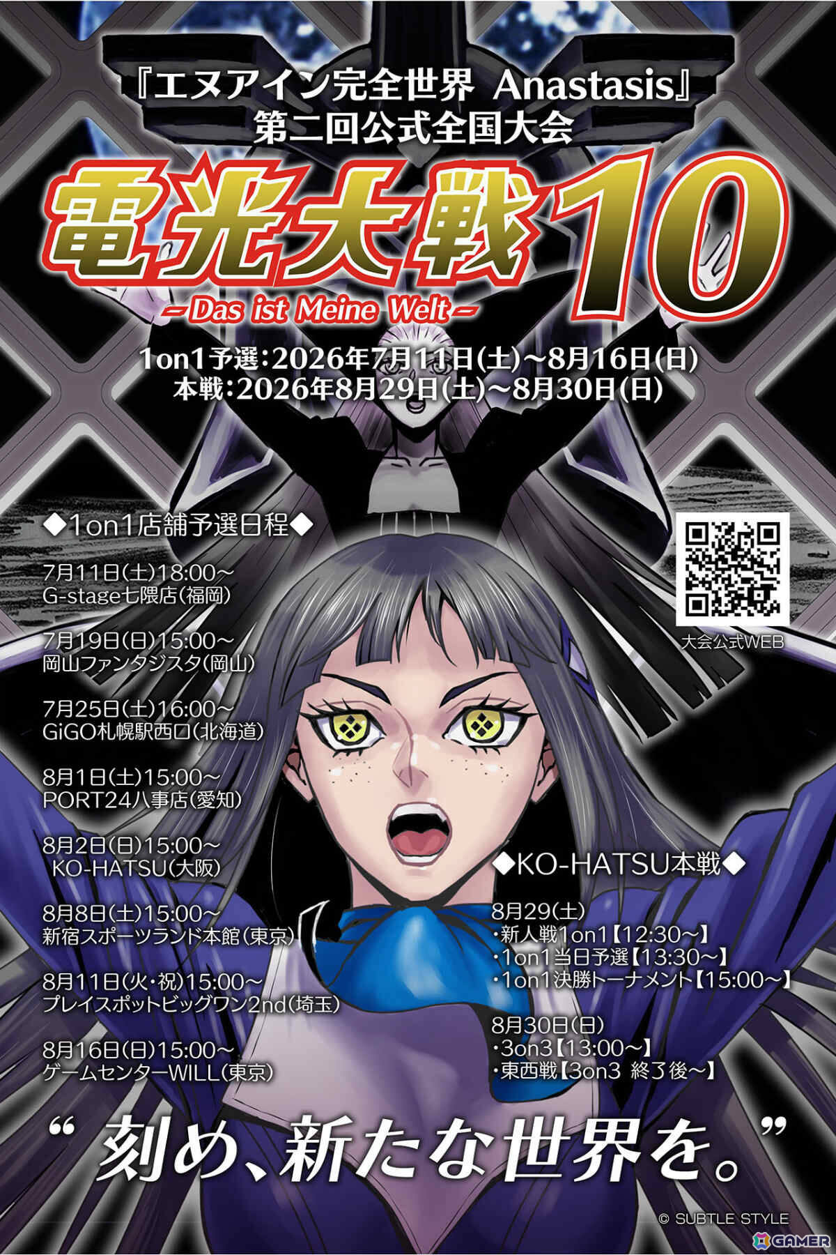 「エヌアイン完全世界 Anastasis」第二回公式全国大会「第十次電光大戦」の予選が7月11日よりスタート！の画像1