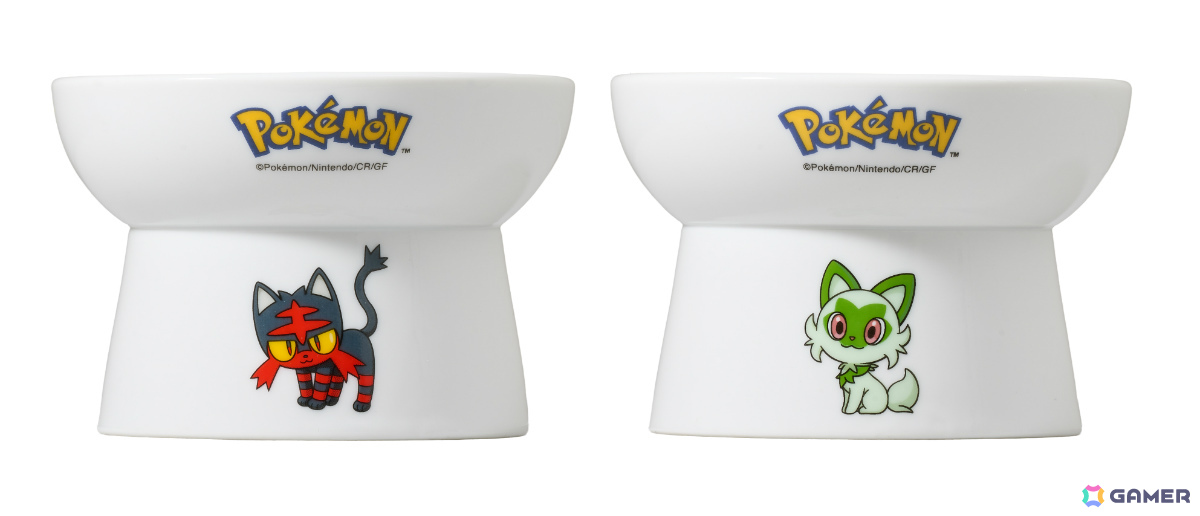 ポケモンデザインの猫用品が7月6日より順次発売!ニャース、ニャビー、ニャオハがデザインされた脚付食器や爪とぎ、おもちゃがラインナップの画像