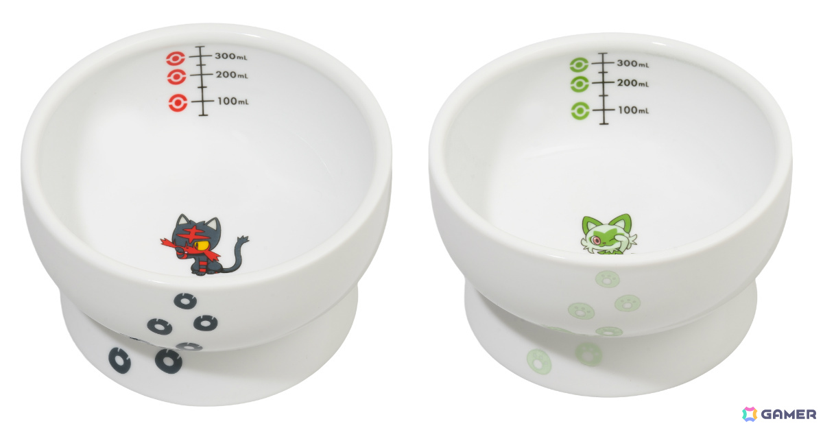 ポケモンデザインの猫用品が7月6日より順次発売!ニャース、ニャビー、ニャオハがデザインされた脚付食器や爪とぎ、おもちゃがラインナップの画像