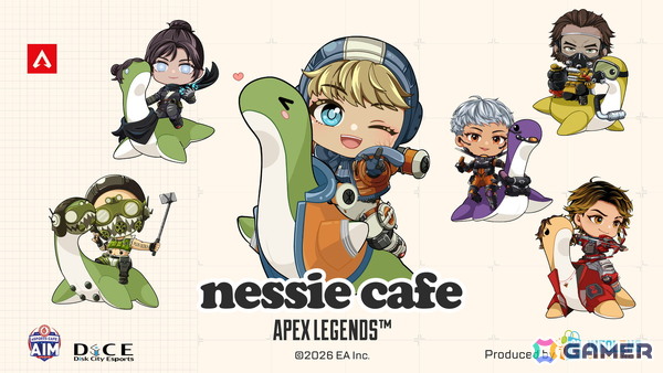「Apex Legends」のコラボカフェ「ネッシーカフェ 2026」が東京・大阪・札幌・仙台で8月6日から順次開催！コラボメニューや限定グッズなどを販売の画像1