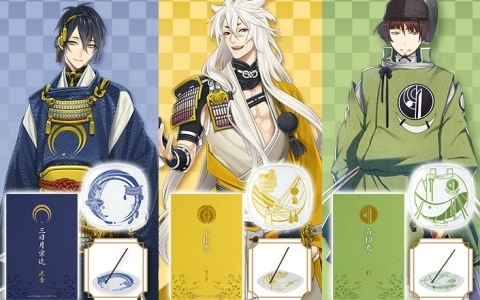 「刀剣乱舞ONLINE」×日本香堂のコラボによるお香&香皿セットの予約受付が開始!三日月宗近、鶴丸国永ら5振りがラインナップ
