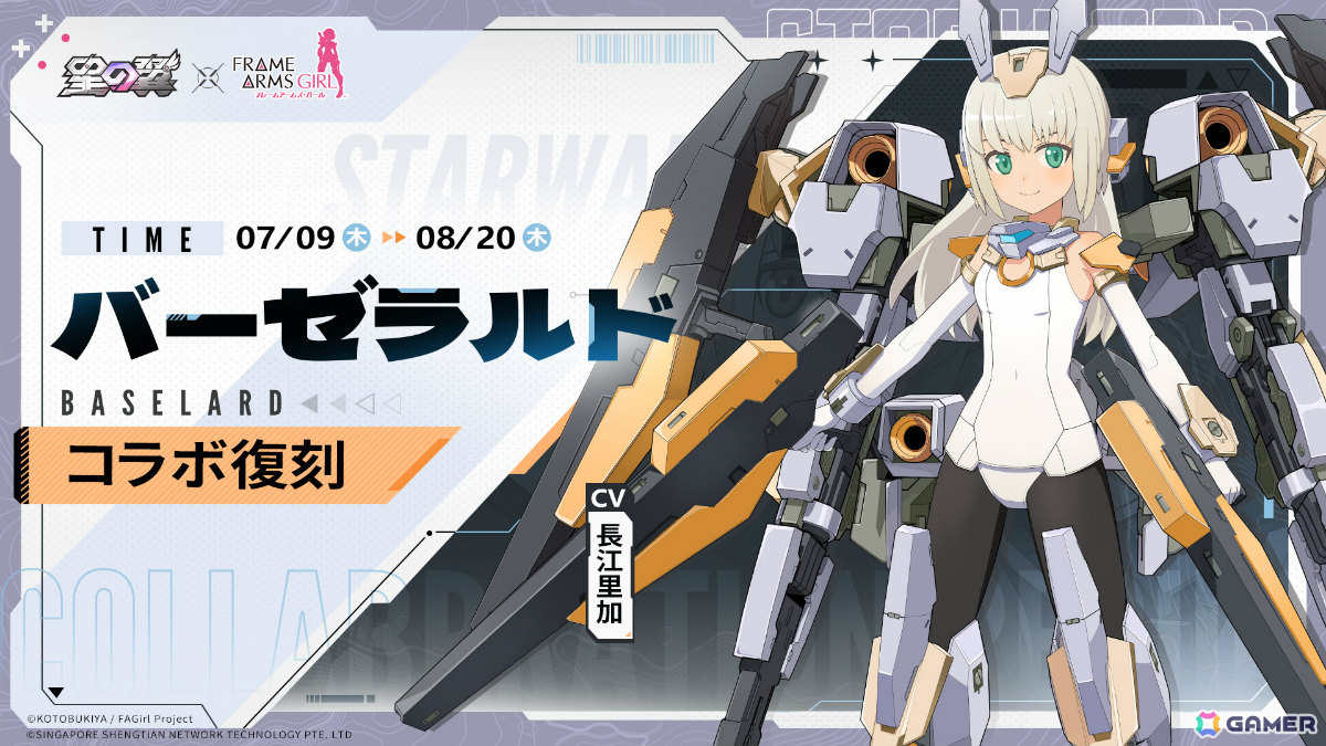 「星の翼」×アニメ「フレームアームズ・ガール」のコラボが復刻!ケルビムの水着スキンを無料で獲得可能なサマーイベントもの画像