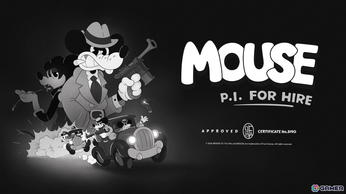 白黒カートゥーン調FPS「MOUSE:やとわれの探偵」PS5/Switch 2パッケージ版が発売！銃火とジャズの音色が響き渡る世界に足を踏み入れろの画像
