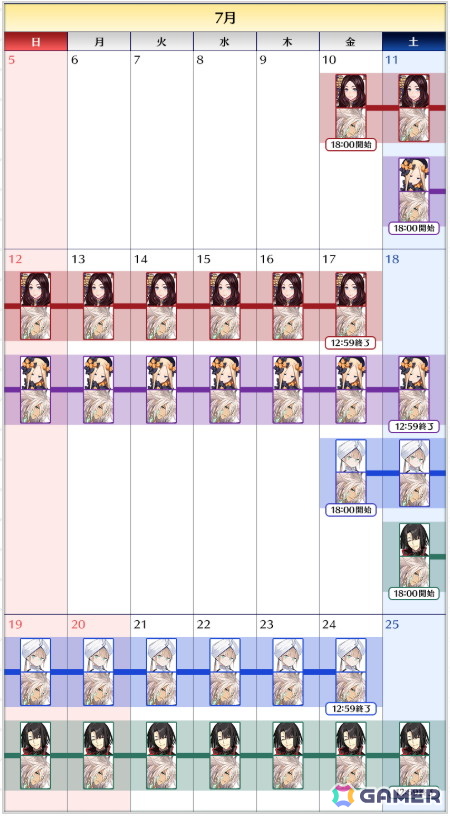 「『Fate/Grand Order展 -星見の回廊-』開催記念ピックアップ召喚」スケジュール