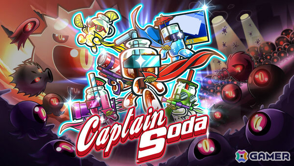 2DアクションSTG「キャプテンソーダ」Switch版が7月30日に発売！ペットボトル型ヒーローとなってエイリアンの侵略軍から地球を守れの画像1