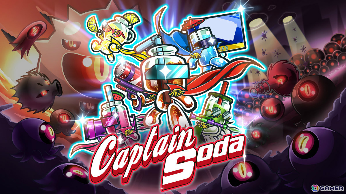 2DアクションSTG「キャプテンソーダ」Switch版が7月30日に発売!ペットボトル型ヒーローとなってエイリアンの侵略軍から地球を守れの画像
