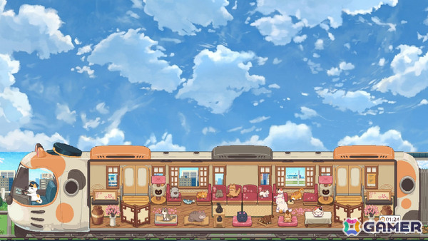 ネコのお客さんを乗せた列車を走らせるデスクトップ放置ゲーム「ネコの車掌さん」がリリース！の画像
