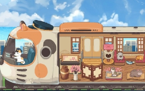 ネコのお客さんを乗せた列車を走らせるデスクトップ放置ゲーム「ネコの車掌さん」がリリース！