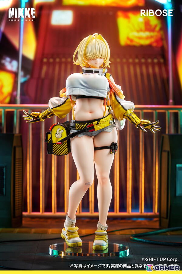 「勝利の女神：NIKKE」エレグがフルチャージのエネルギーをまとって華やかに立体化！目元を覆う金髪の下からのぞく鋭く意志の強い眼差しも魅力的に表現の画像3