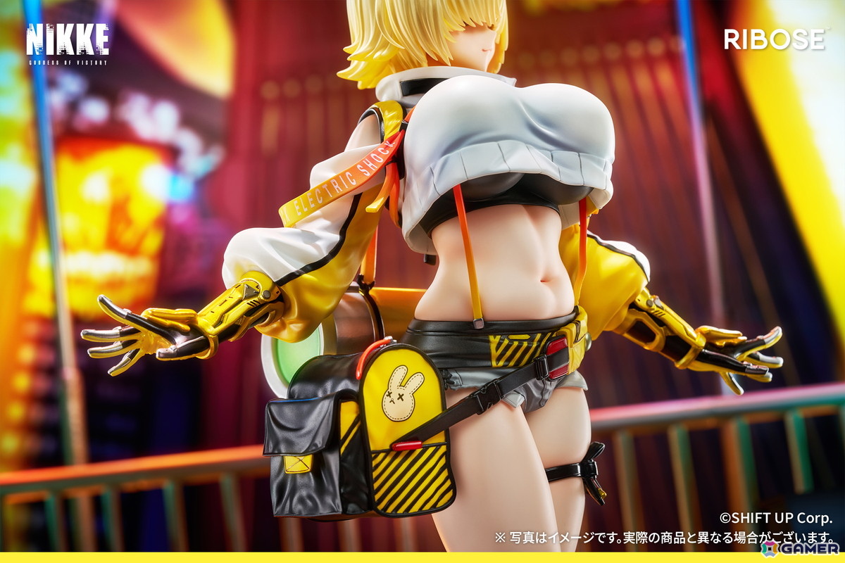 「勝利の女神：NIKKE」エレグがフルチャージのエネルギーをまとって華やかに立体化！目元を覆う金髪の下からのぞく鋭く意志の強い眼差しも魅力的に表現の画像
