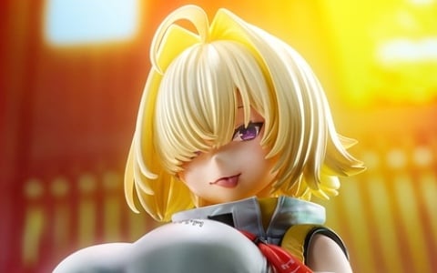 「勝利の女神：NIKKE」エレグがフルチャージのエネルギーをまとって華やかに立体化！目元を覆う金髪の下からのぞく鋭く意志の強い眼差しも魅力的に表現