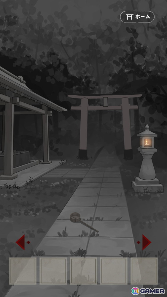 とある町外れの小さな神社からの脱出を目指すゲーム「うばたまの社」がiOS/Android向けにリリース!の画像