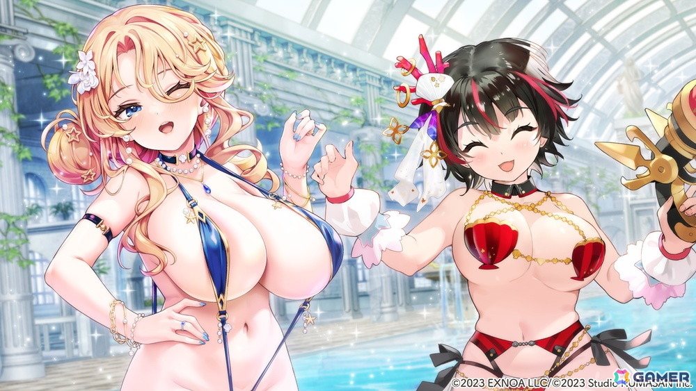 「ガールズクリエイション」夏シーズンに合わせたイベント「休暇はナイトプールと共に」が開催！フェルメール、ボッティチェリの★5スタイル新登場のガチャもの画像