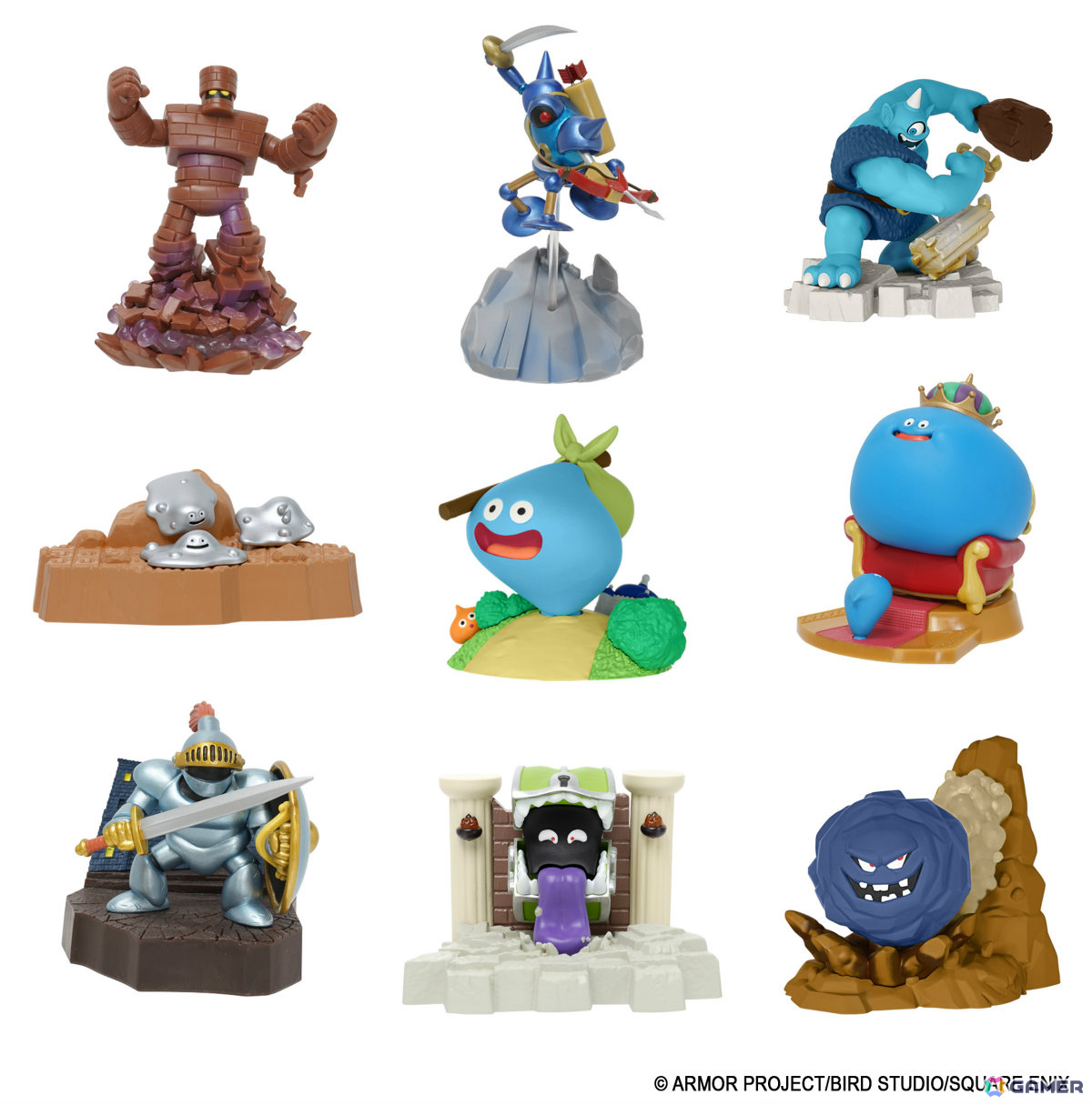 「ドラゴンクエスト」天空装備のメタリックフィギュアがアンティークゴールドで登場！40周年記念ピンズやメタルスライムたちのミニパペットぬいぐるみもの画像26