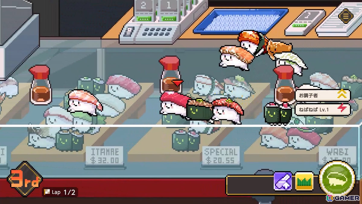 かわいいお寿司たちの育成レースゲーム「わびさび寿司ダービー」がリリース!レース途中で食べられた寿司は二度と戻ってこないの画像