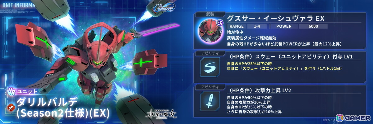 「SDガンダム ジージェネレーション エターナル」でイベント「Eシミュレーター:U.C.0079」が開催!UR「ダリルバルデ(Season2仕様)(EX)」などが登場するピックアップガシャもの画像