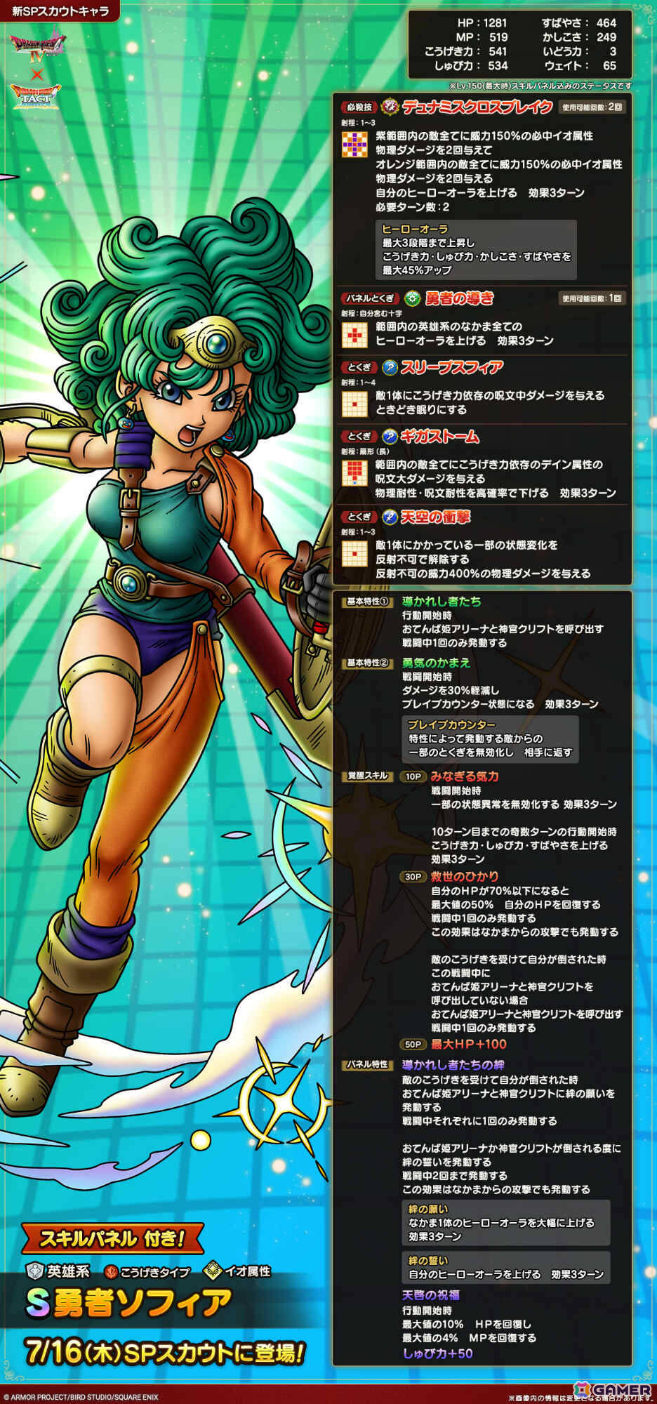 「ドラゴンクエストタクト」6周年を記念して最大200連無料のSPスカウトが登場!勇者ソフィアのピックアップや「極・ドラゴンクエストIVイベント」もの画像