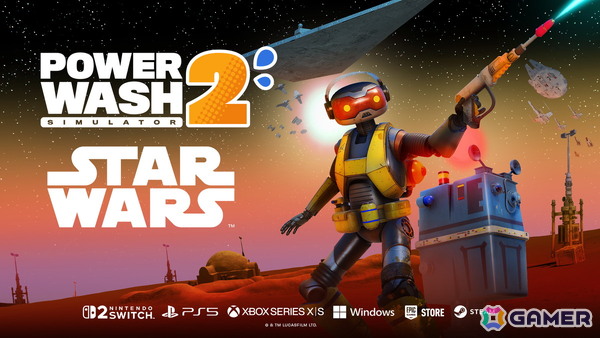 「PowerWash Simulator 2」で「スター・ウォーズ」の名ロケーションや宇宙船をピカピカにするコラボDLCが配信！の画像1