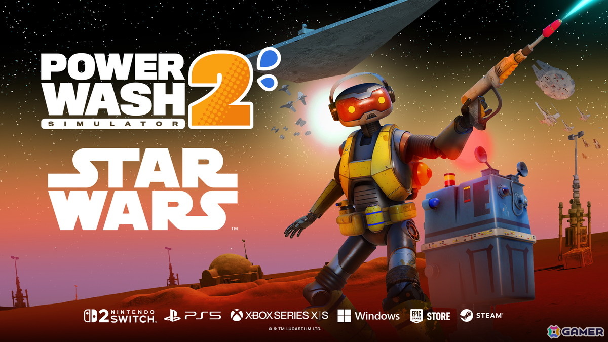 「PowerWash Simulator 2」で「スター・ウォーズ」の名ロケーションや宇宙船をピカピカにするコラボDLCが配信!の画像