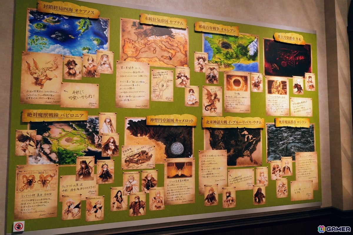 「FGO」の旅路を辿る「星見の回廊」内覧会レポート―初公開の映像に新規描き下ろし、秘蔵の制作資料までの画像