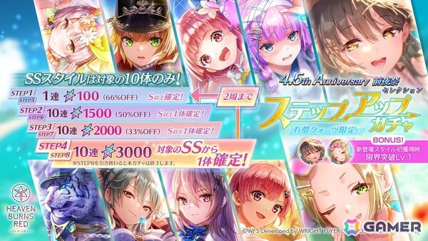 「ヘブバン」水着姿のSS＜レゾナンス＞大島一千子、大島四ツ葉が登場！4.5th Anniversary前夜祭キャンペーン開催の画像5