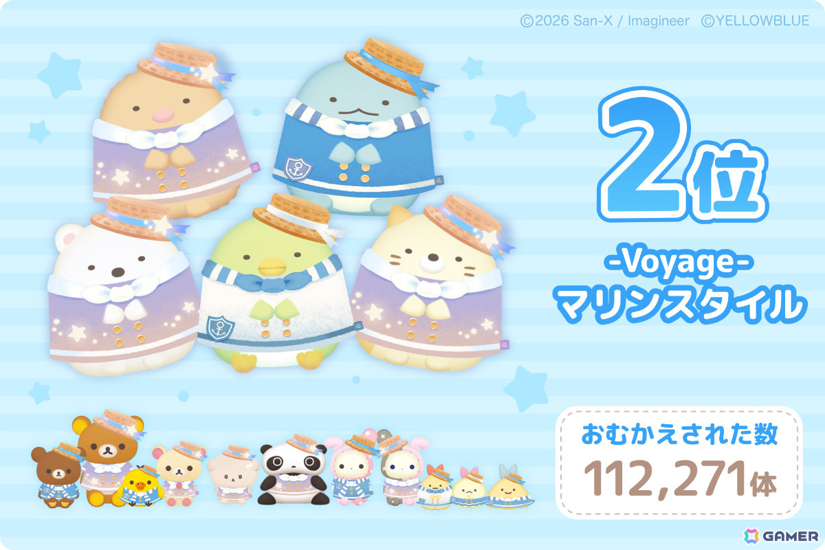 「ただいま~リラックマとすみっコとわたし~」は1周年!ぬいぐるみのお迎え数は174万体を突破、種類は422体にの画像